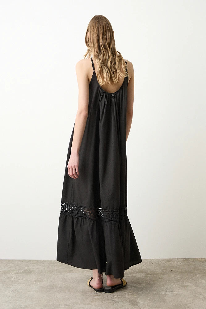 BSB - abito bretellina - BLACK