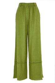 BSB - pantalone palazzo lino - PESTO