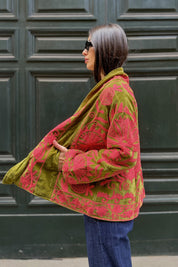 ARTEFILIA-MILANO - giacca uma velluto ricamato - ATACAMA CORAL