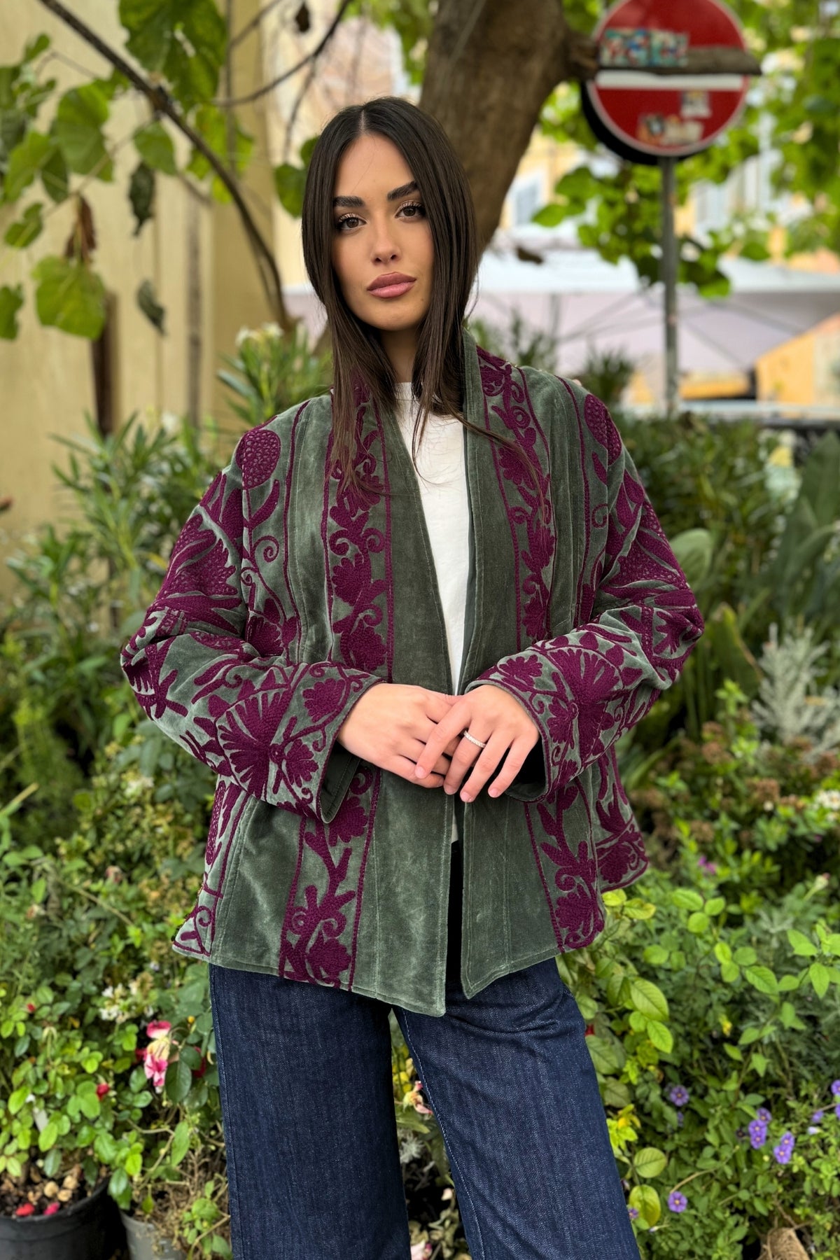 ARTEFILIA-MILANO - giacca uma velluto ricamato - LANZAROTE WINE