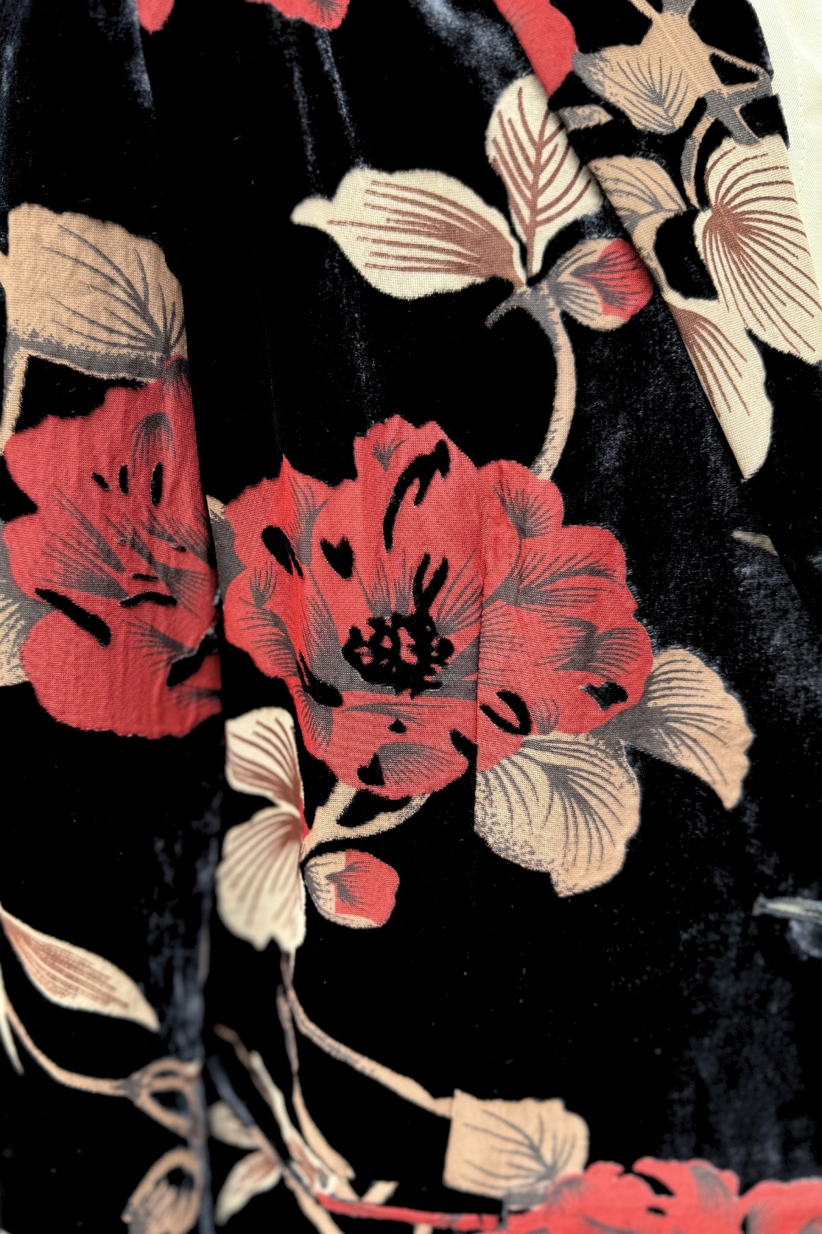 WU-SIDE - giacca devore velluto - BLACK RED