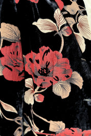 WU-SIDE - giacca devore velluto - BLACK RED