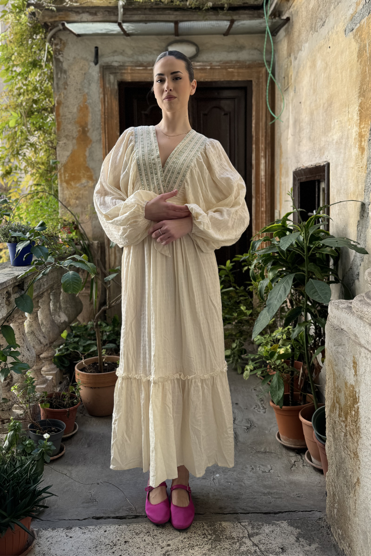 NUD - abito runa - ECRU