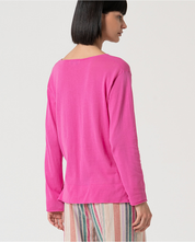 SURKANA - maglia scollo v - ROSA