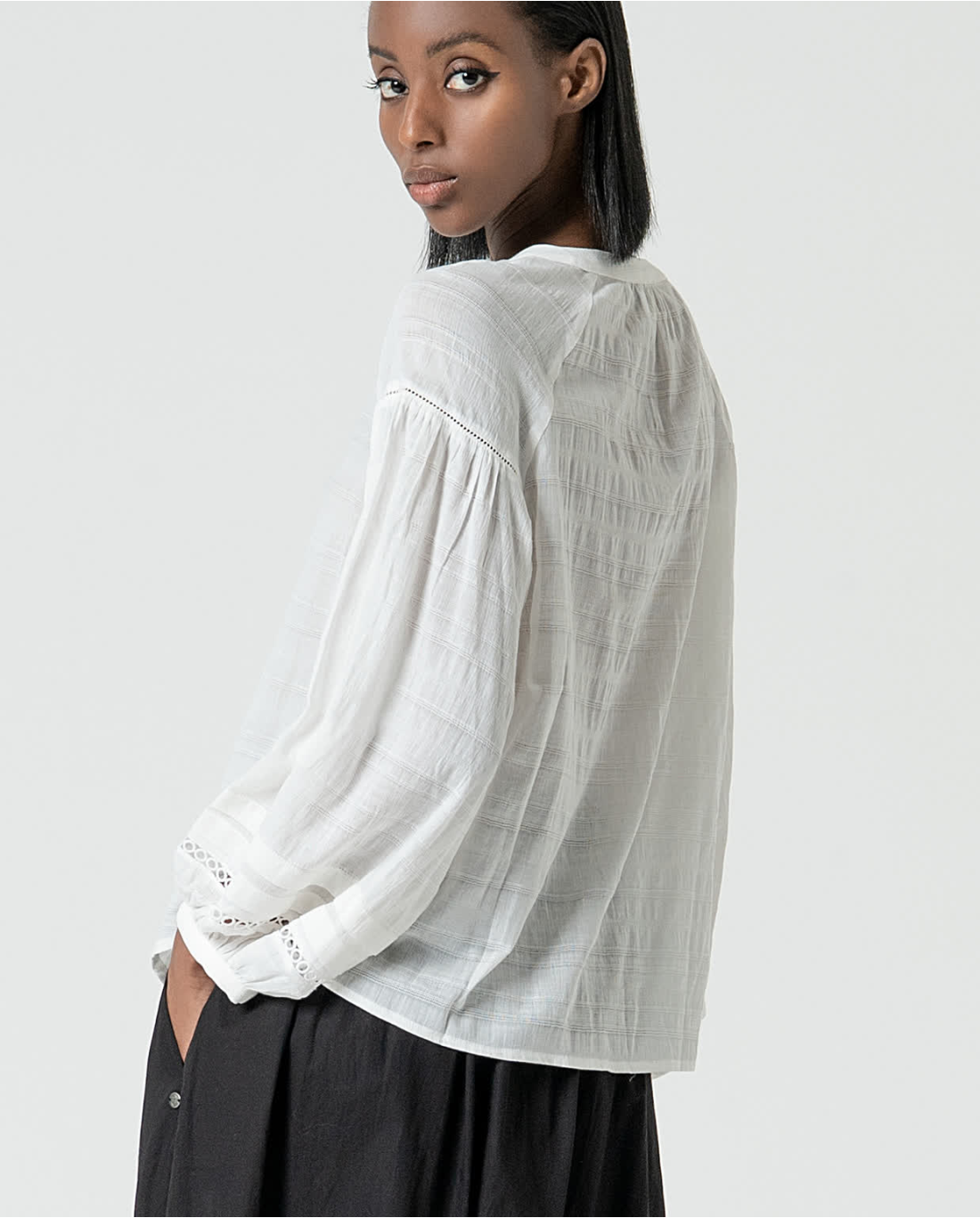 SURKANA - blouse romantica - BIANCO