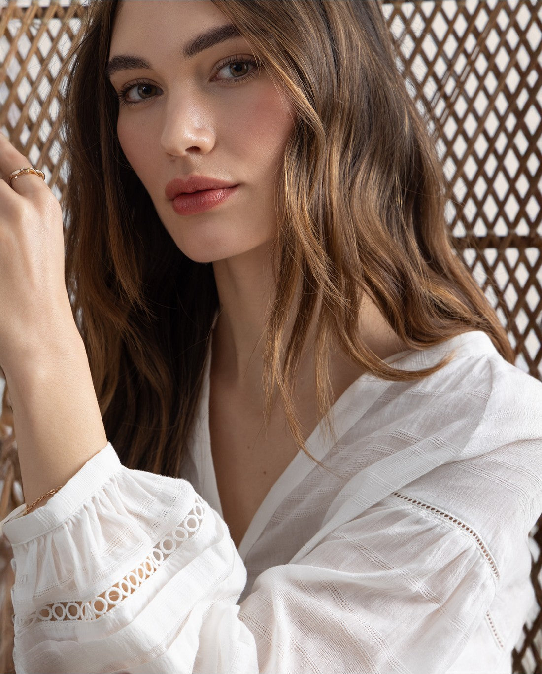 SURKANA - blouse romantica - BIANCO