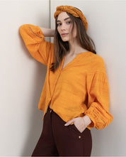 SURKANA - blouse romantica - ARANCIO
