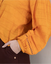 SURKANA - blouse romantica - ARANCIO
