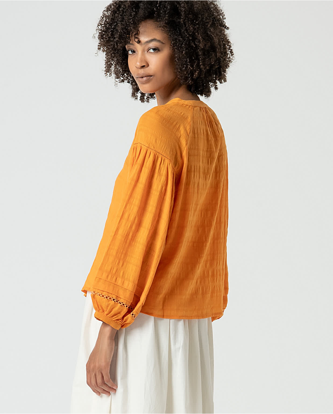 SURKANA - blouse romantica - ARANCIO