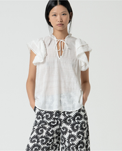 SURKANA - top svasato - BIANCO