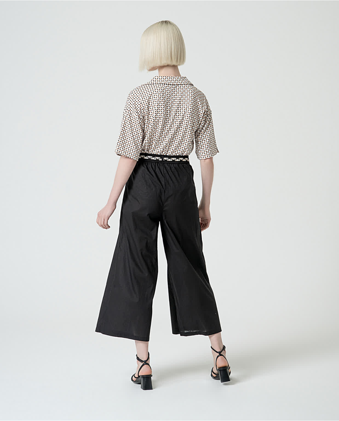 SURKANA - pantalone cinta fantasia - NERO