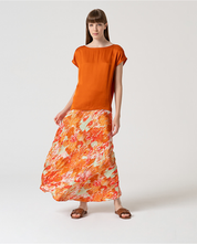 SURKANA - blouse satin - ARANCIO