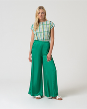 SURKANA - pantalone svasato - VERDE