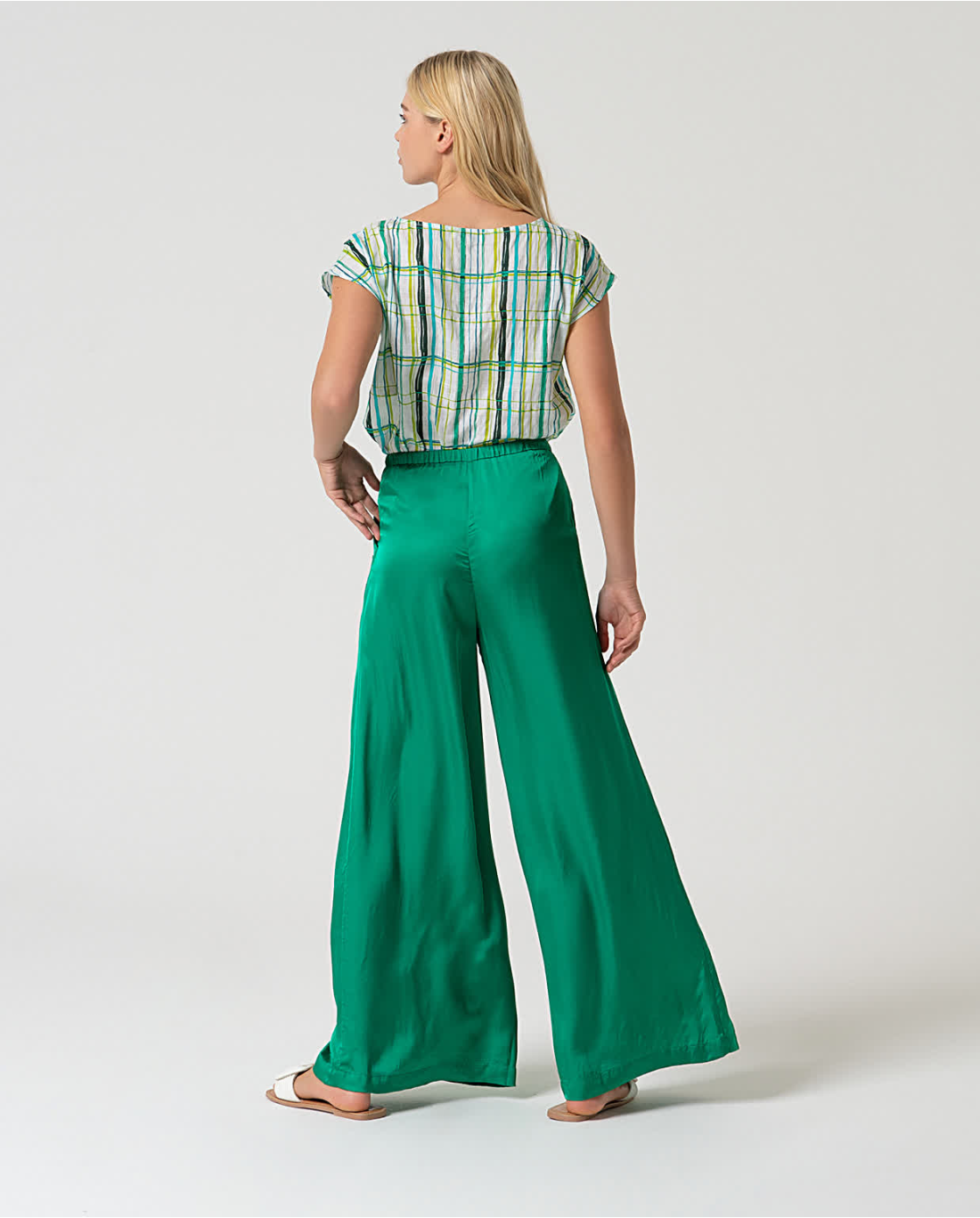 SURKANA - pantalone svasato - VERDE