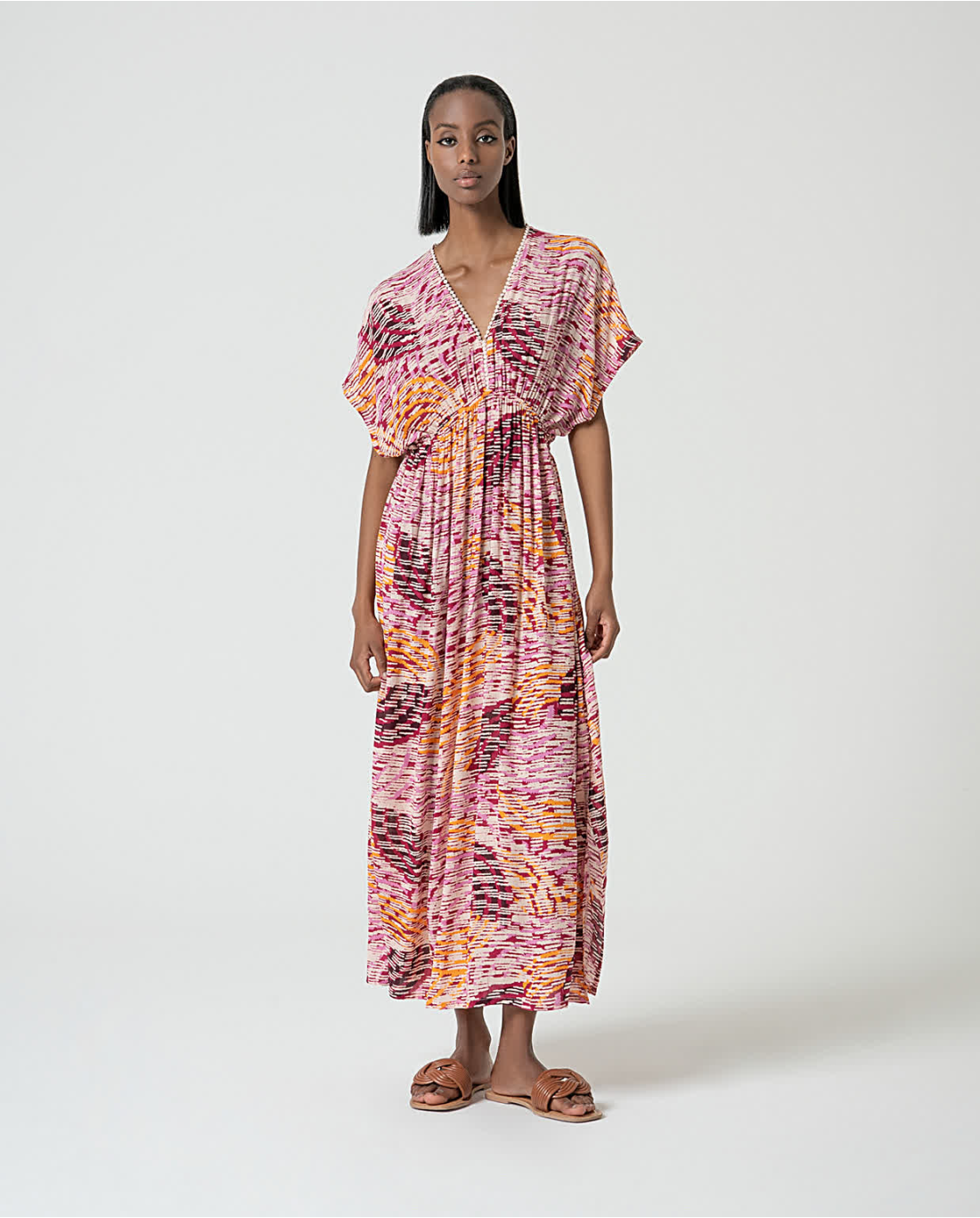 SURKANA - abito midi manica larga - MULTI COLORS