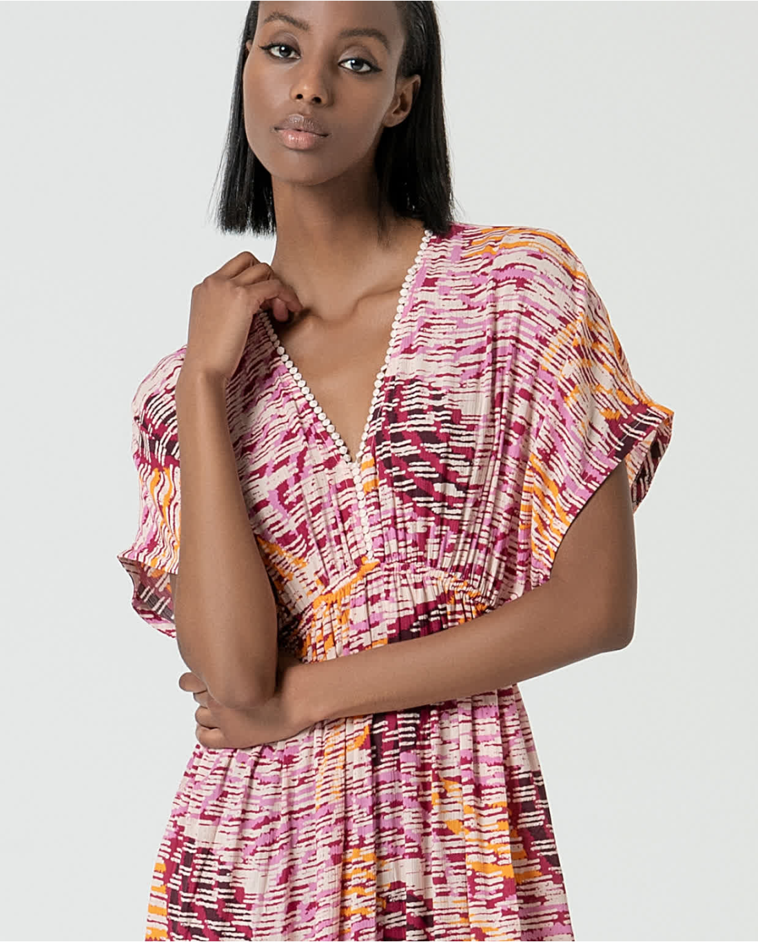 SURKANA - abito midi manica larga - MULTI COLORS