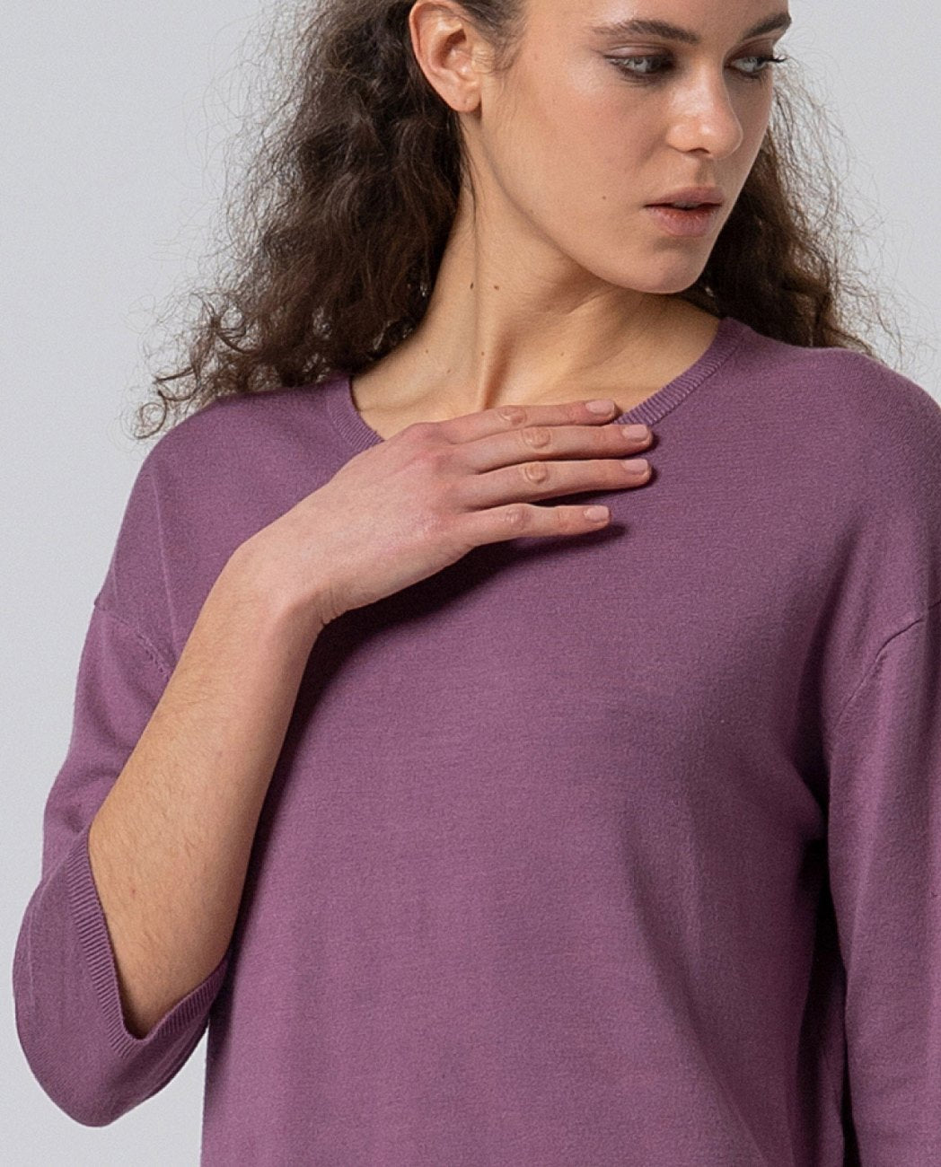 SURKANA - maglia manica 3\4 - MALVA