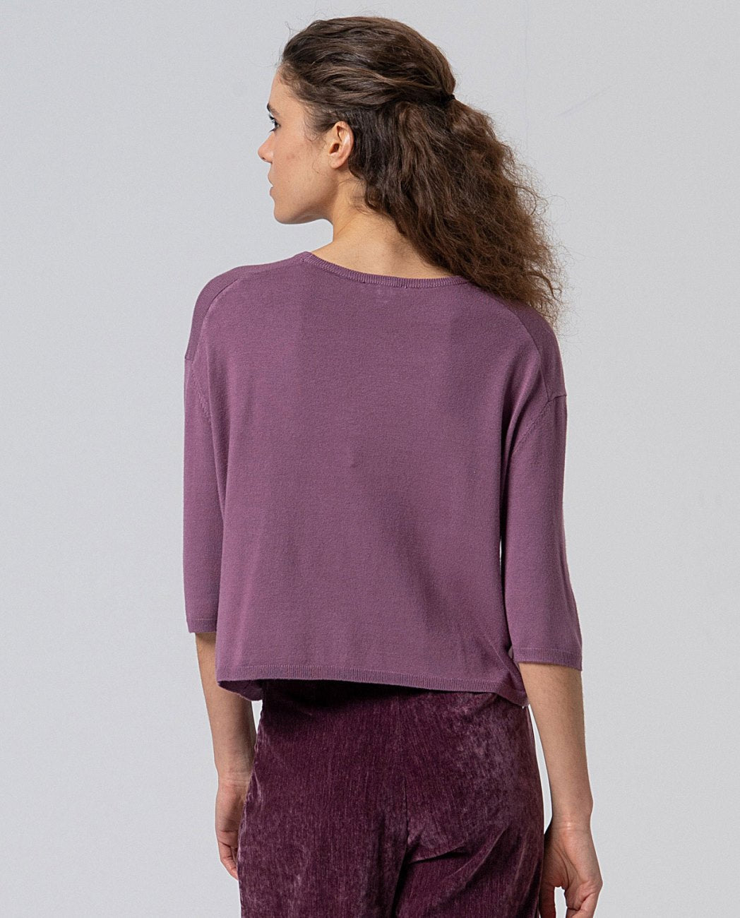 SURKANA - maglia manica 3\4 - MALVA