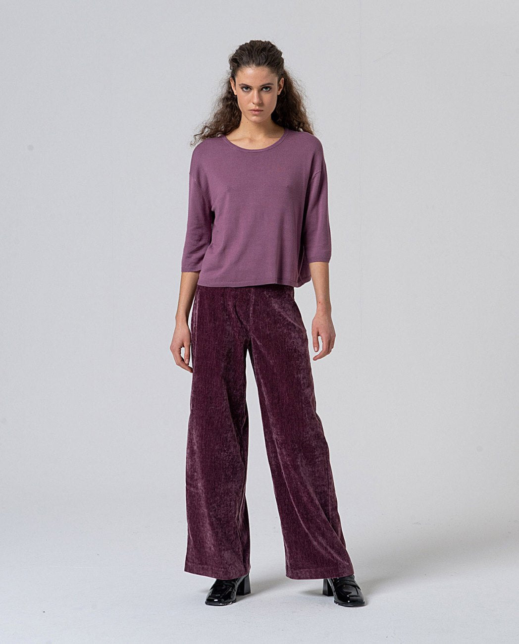 SURKANA - maglia manica 3\4 - MALVA