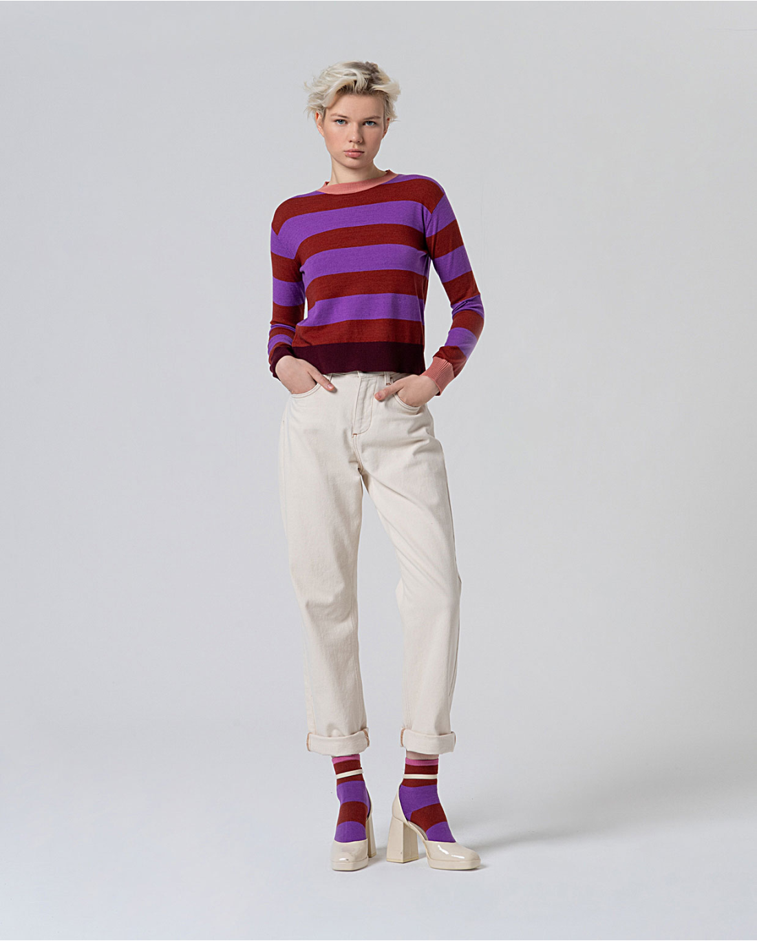 SURKANA - maglia girocollo - PORPORA