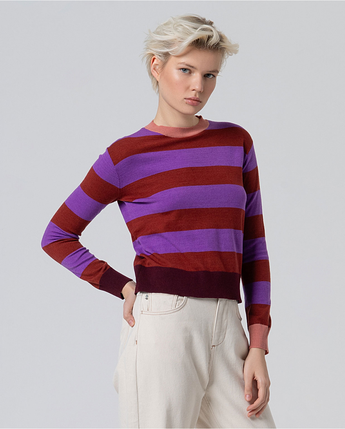 SURKANA - maglia girocollo - PORPORA