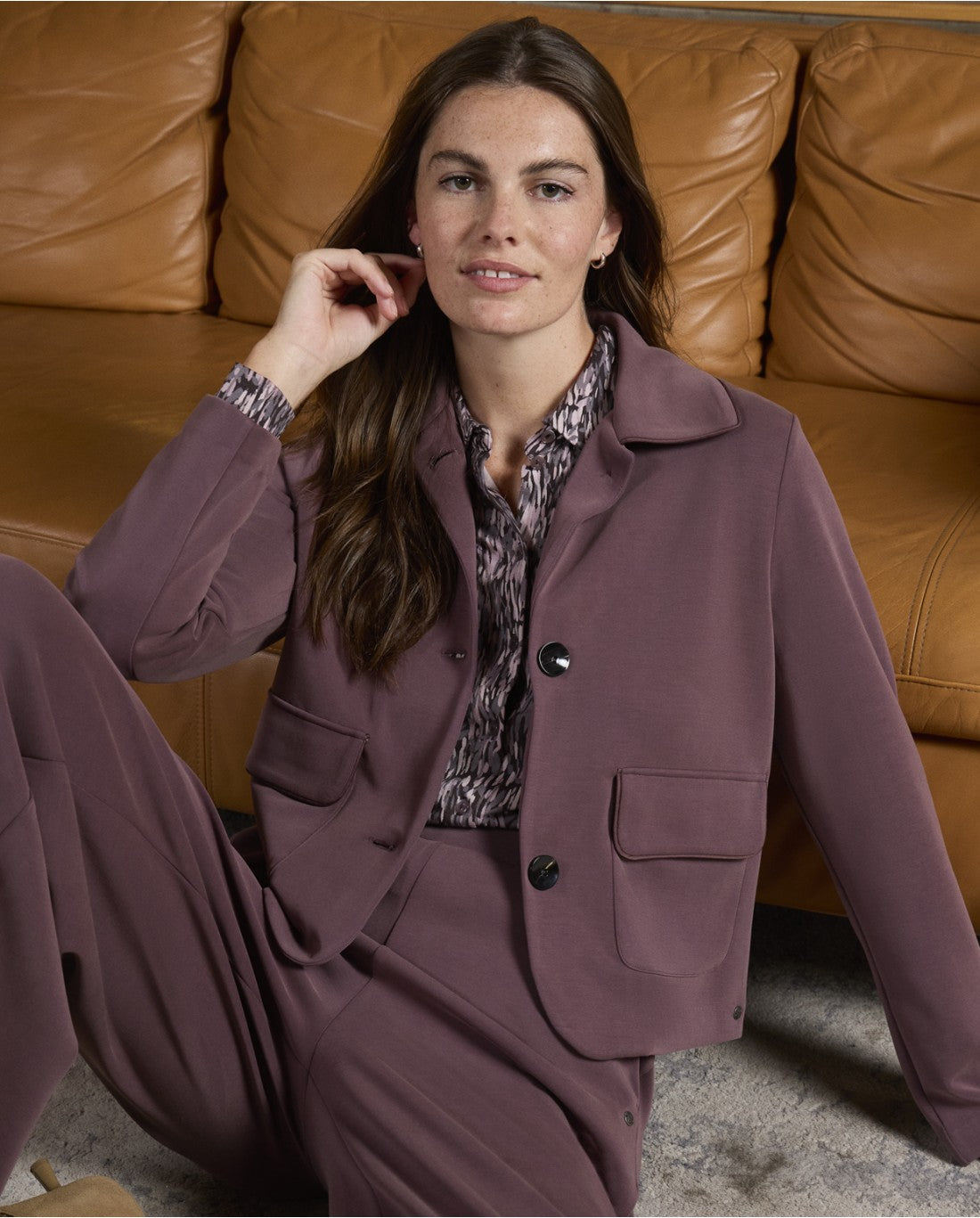 SURKANA - pantalone palazzo - MIRTILLO