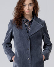 SURKANA - cappotto velluto - GRIGIO