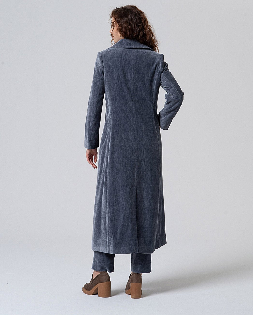 SURKANA - cappotto velluto - GRIGIO