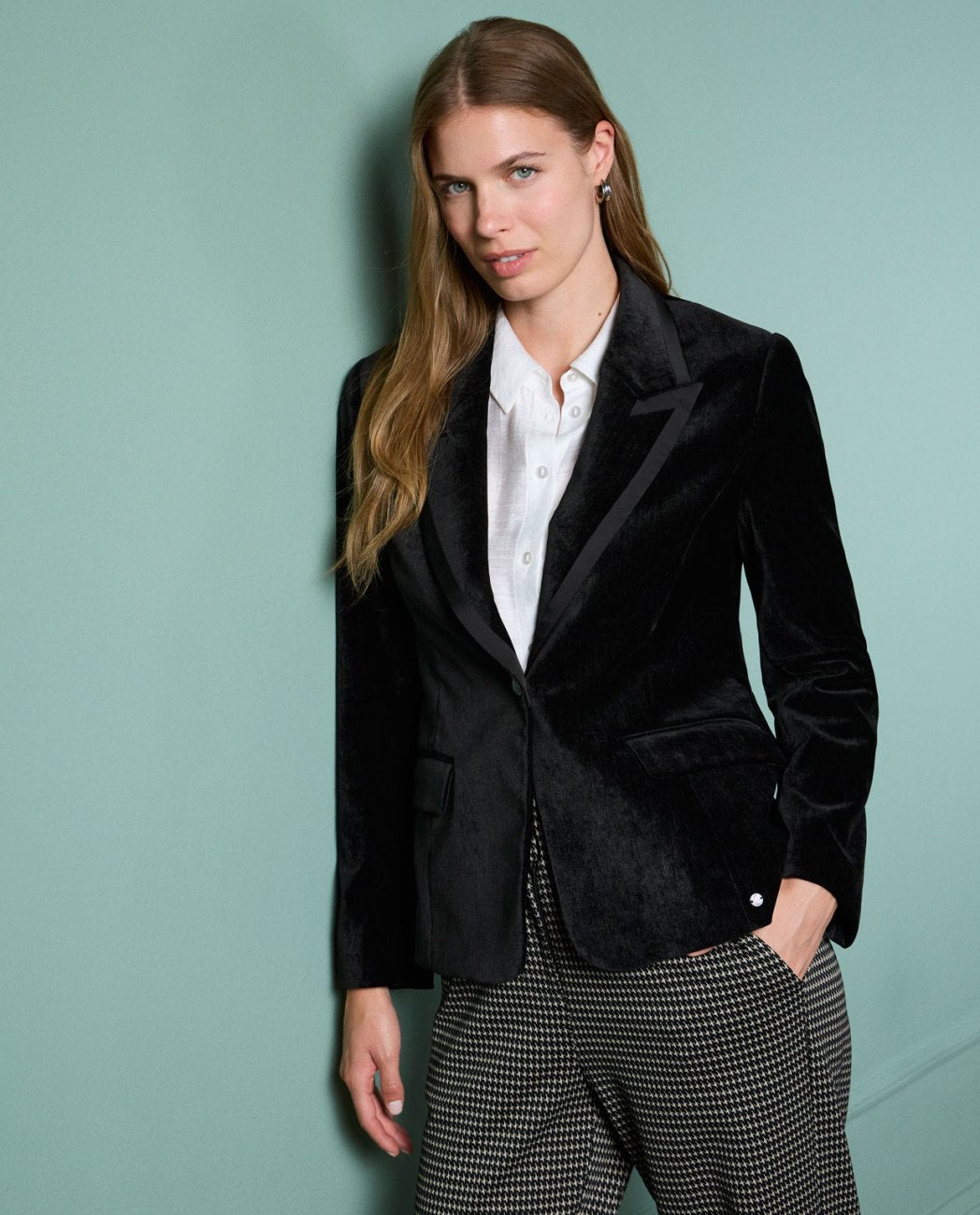 SURKANA - blazer velluto - NERO