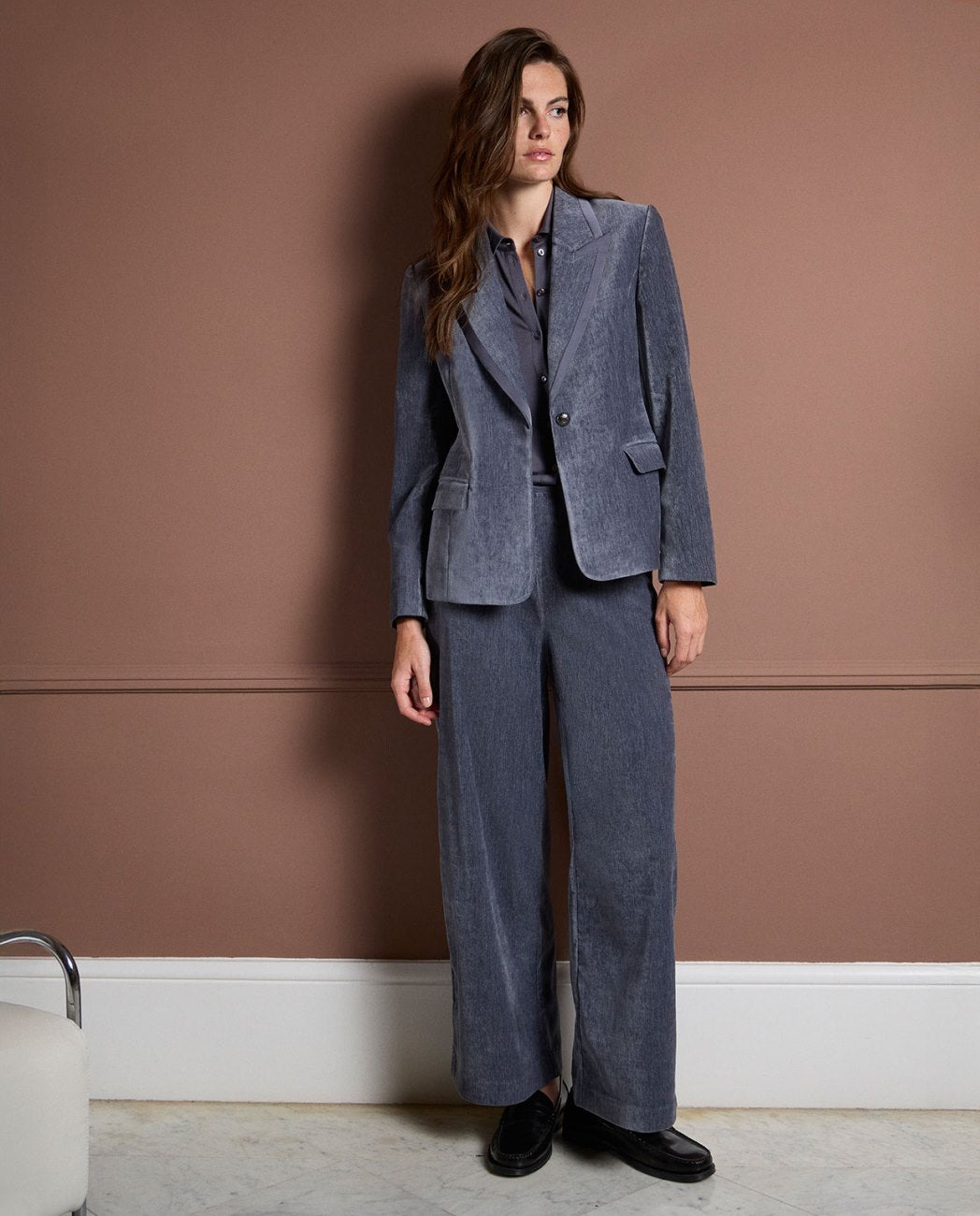 SURKANA - blazer velluto - GRIGIO