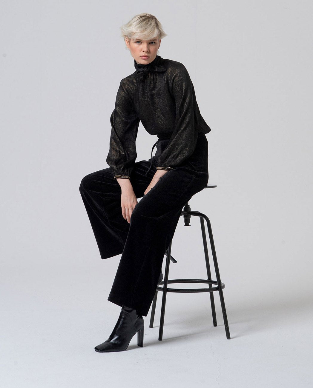 SURKANA - pantaloni velluto - NERO