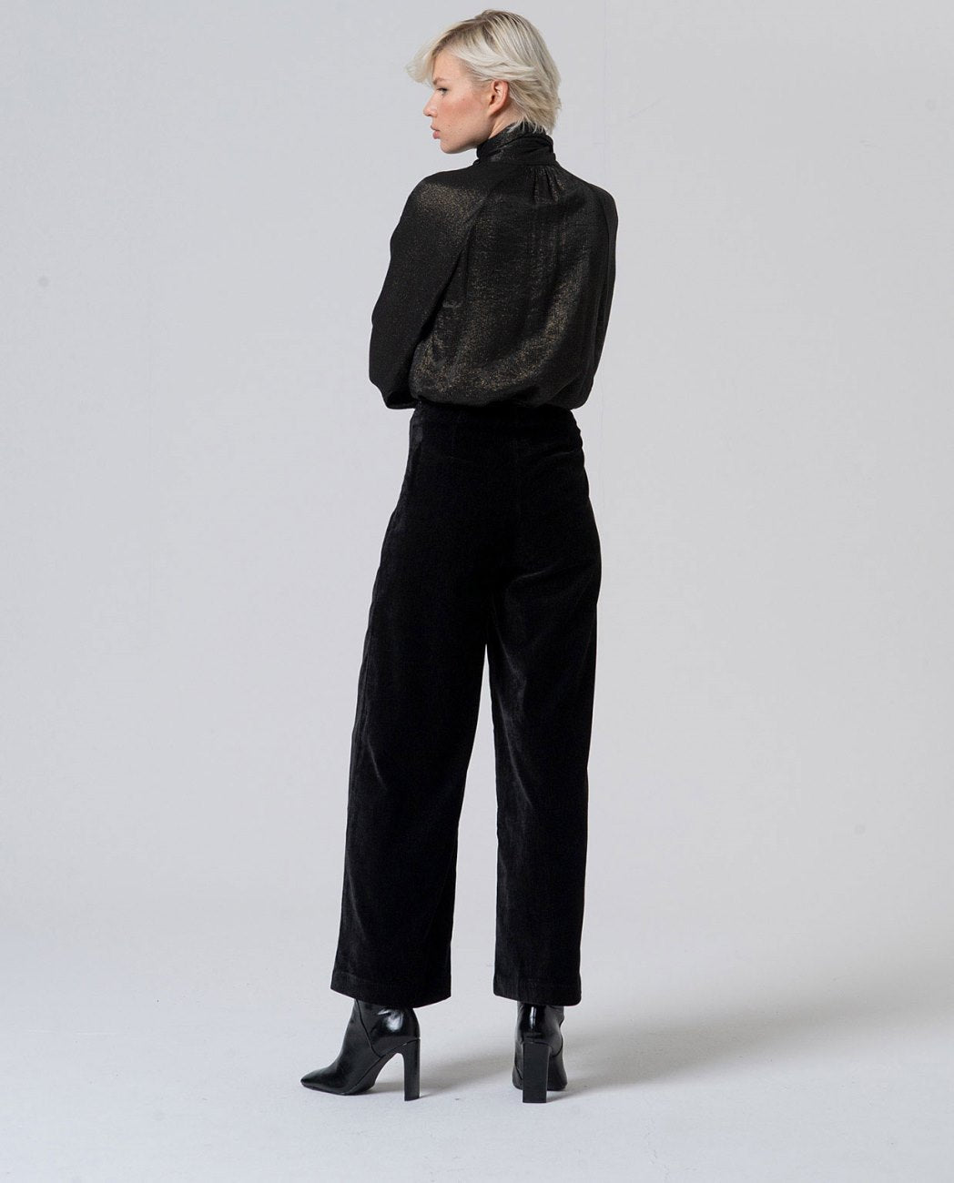 SURKANA - pantaloni velluto - NERO
