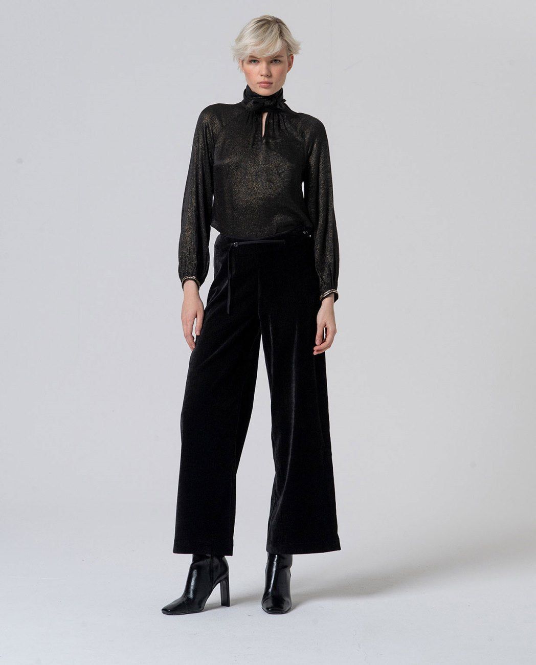 SURKANA - pantaloni velluto - NERO