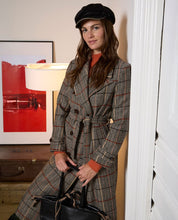 SURKANA - trench spigato - CAMEL