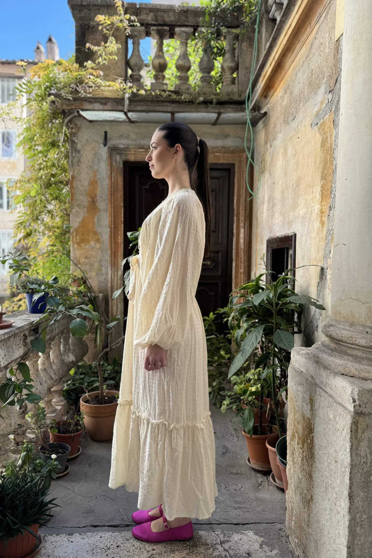 NUD - abito runa - ECRU