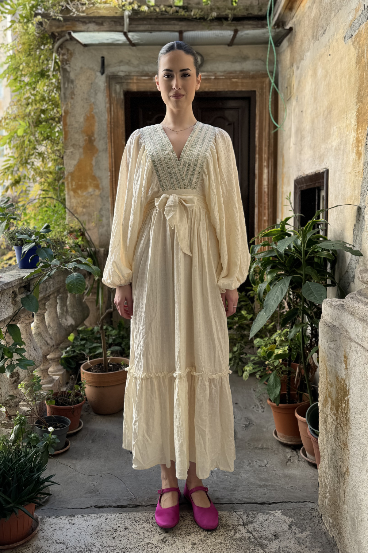 NUD - abito runa - ECRU