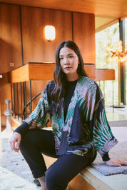 one-hundred-stars-1 - giacca kimono wool - CRANE EMERALD