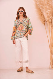 NUD - blousa kuymi - WATER GREEN