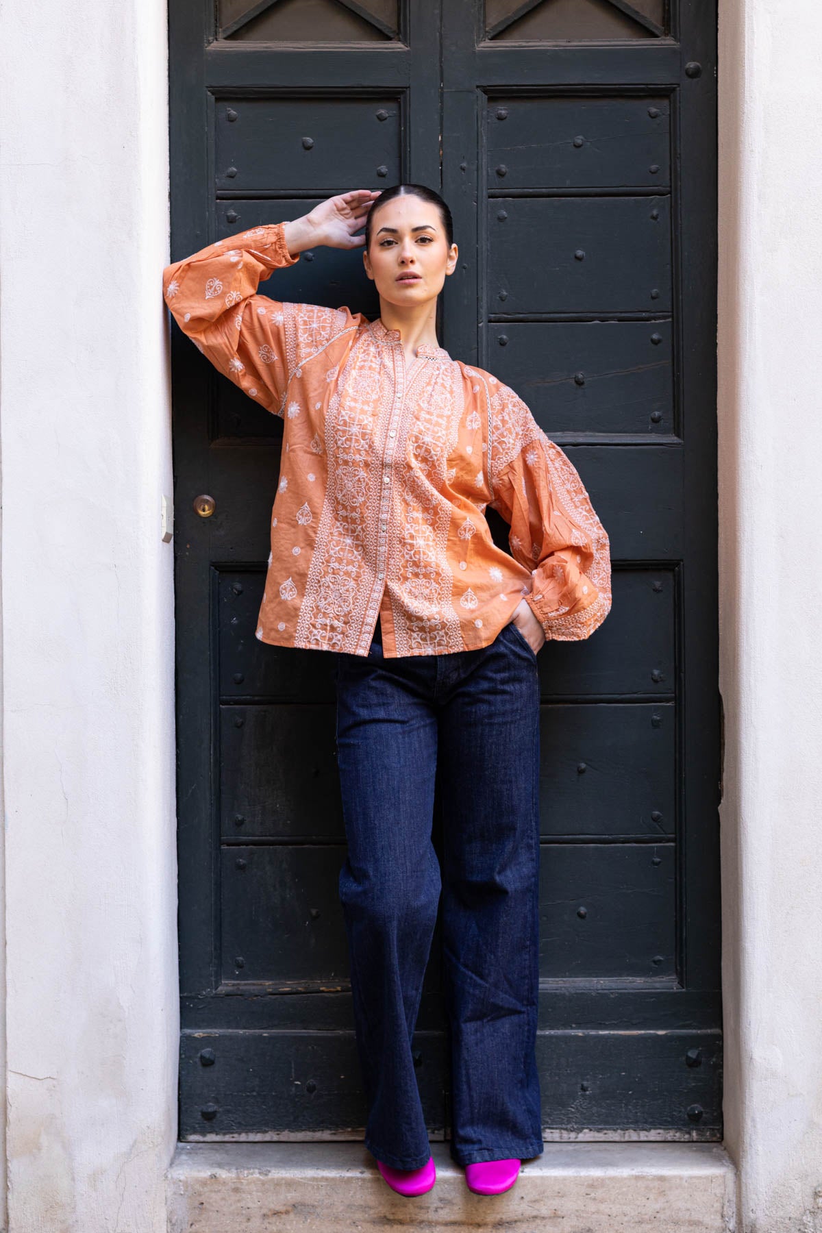 MAISON HOTEL - blouse stephanie - PUMPKIN