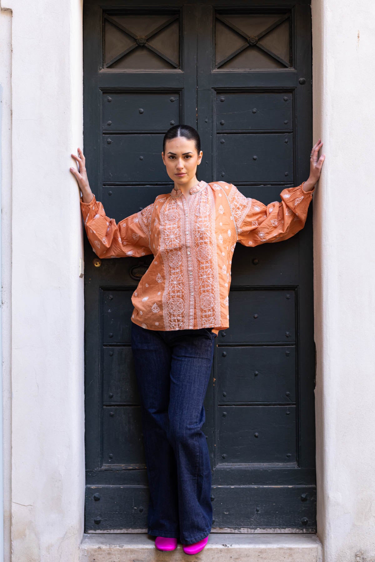 MAISON HOTEL - blouse stephanie - PUMPKIN