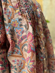 ARTEFILIA - blusa mussola di cotone eva - ROSA ANTICO FLOWERS