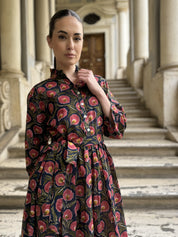 ARTEFILIA-abito carolina mussola cotone - BLUE FLOWER