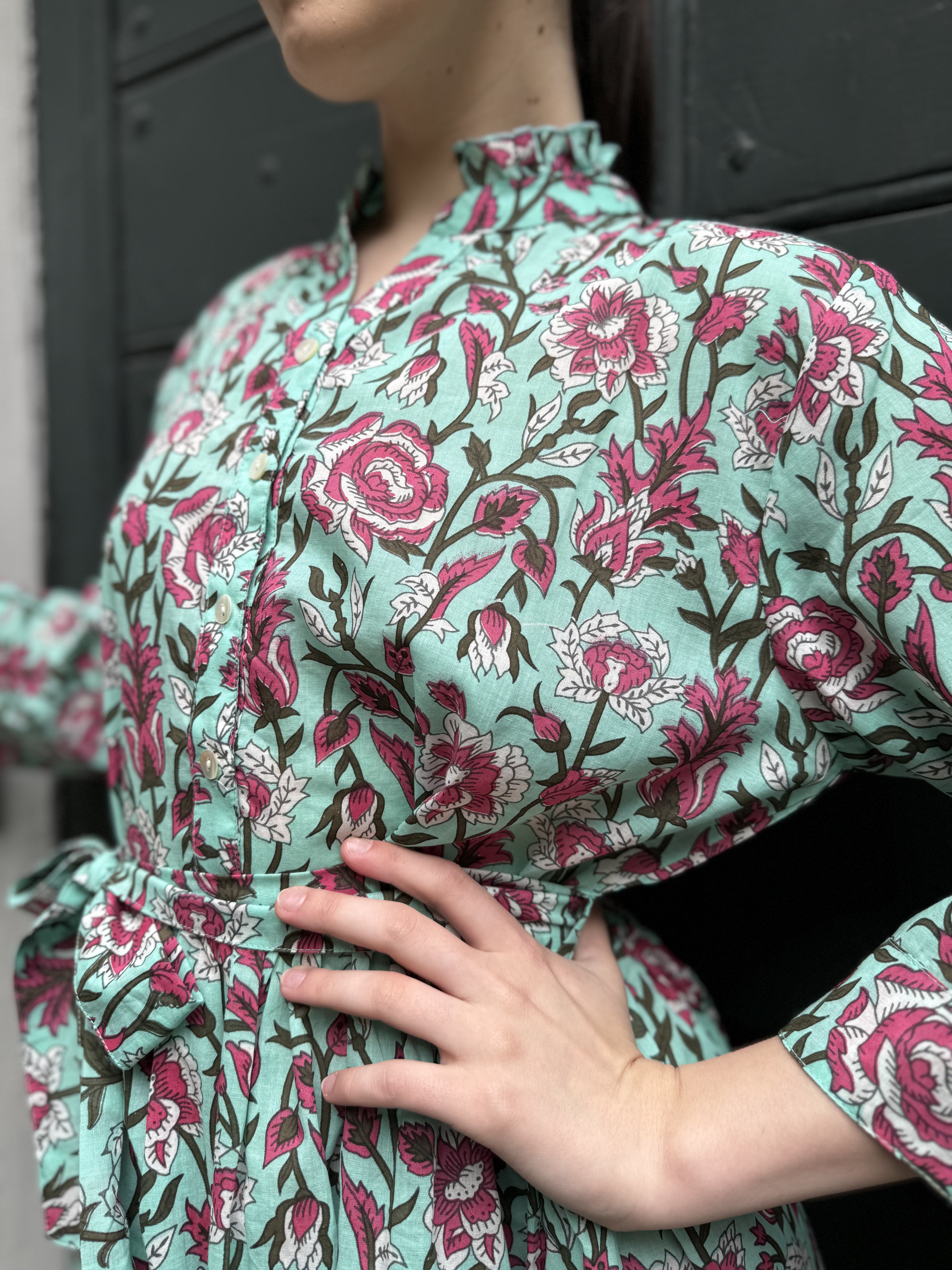 ARTEFILIA-abito carolina mussola cotone - TIFFANY FLOWERS