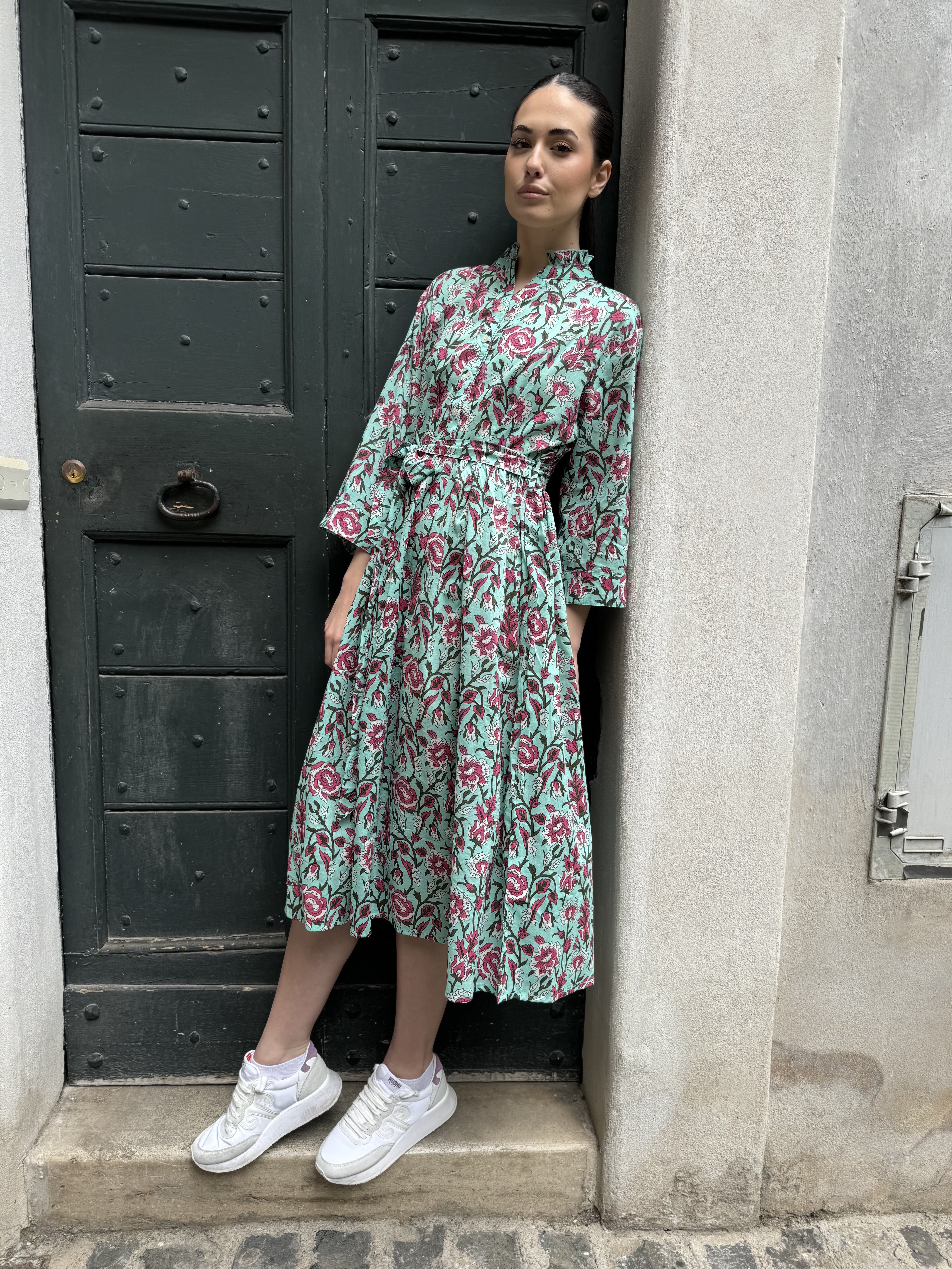 ARTEFILIA-abito carolina mussola cotone - TIFFANY FLOWERS