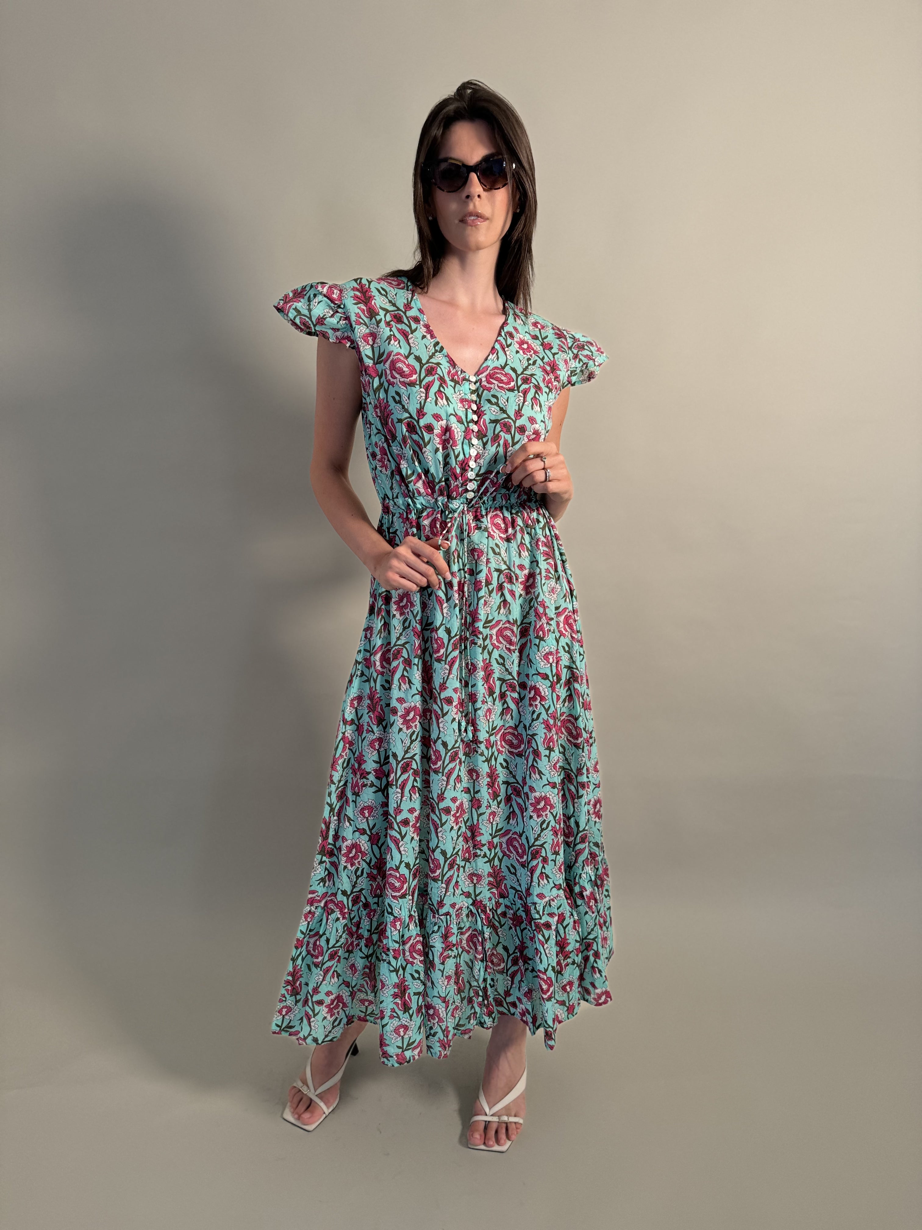 ARTEFILIA - abito mirta mussola di cotone - TIFFANY FLOWERS