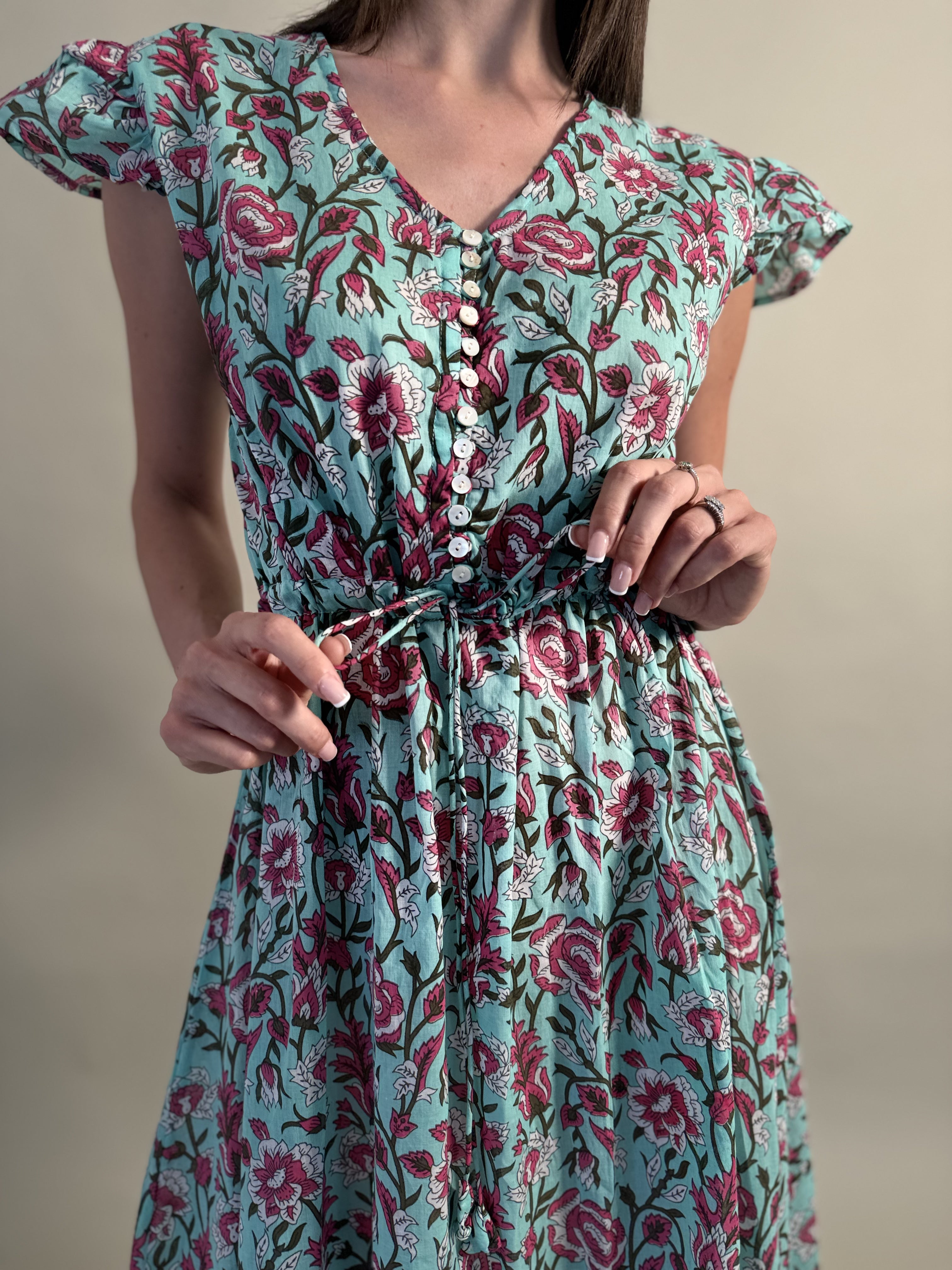 ARTEFILIA - abito mirta mussola di cotone - TIFFANY FLOWERS