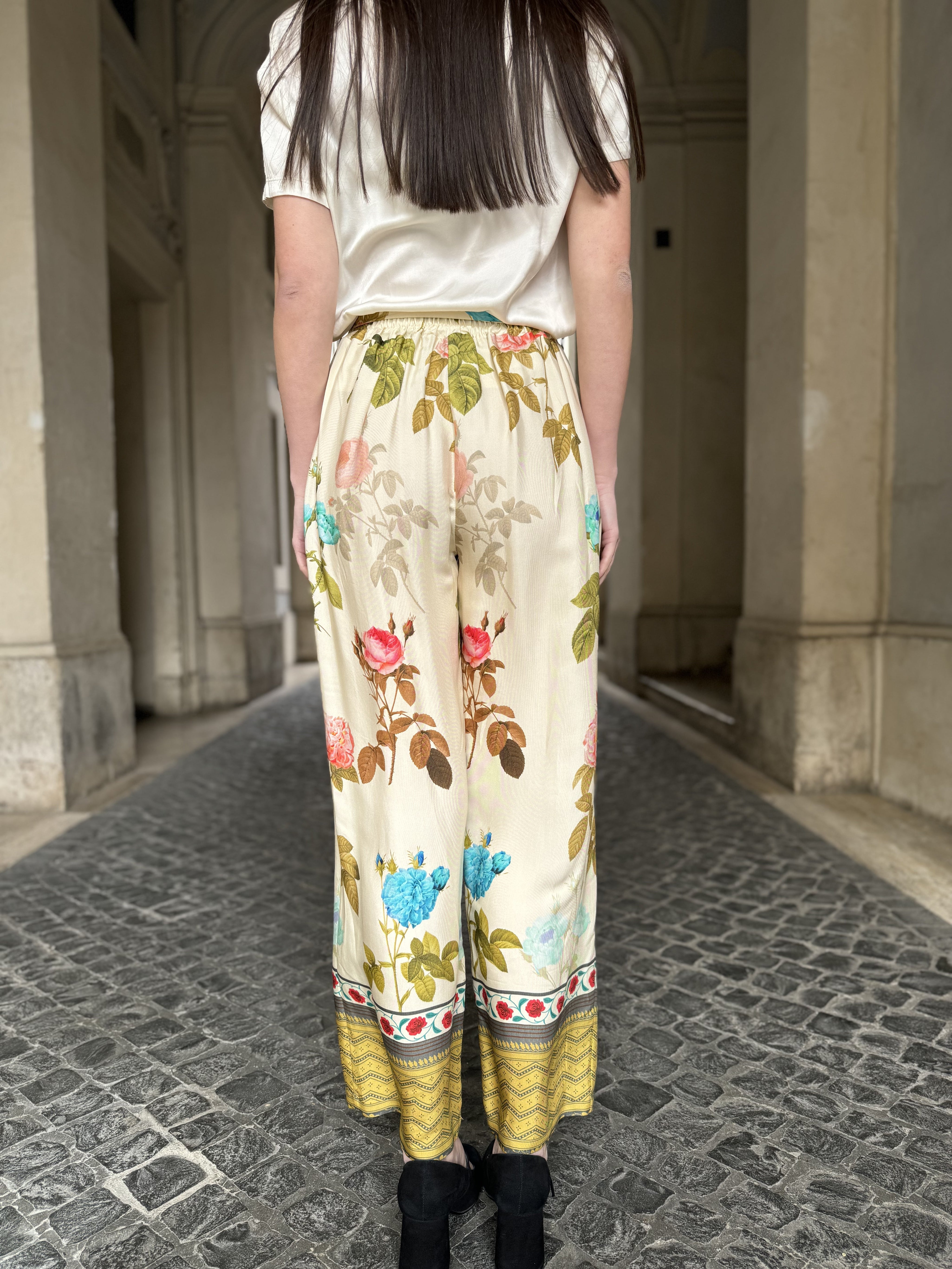 WU-SIDE - pantaloni fantasia - BEIGE S\M 40\44