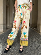 WU-SIDE - pantaloni fantasia - BEIGE