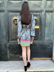 WU-SIDE - abito fantasia - CELESTE