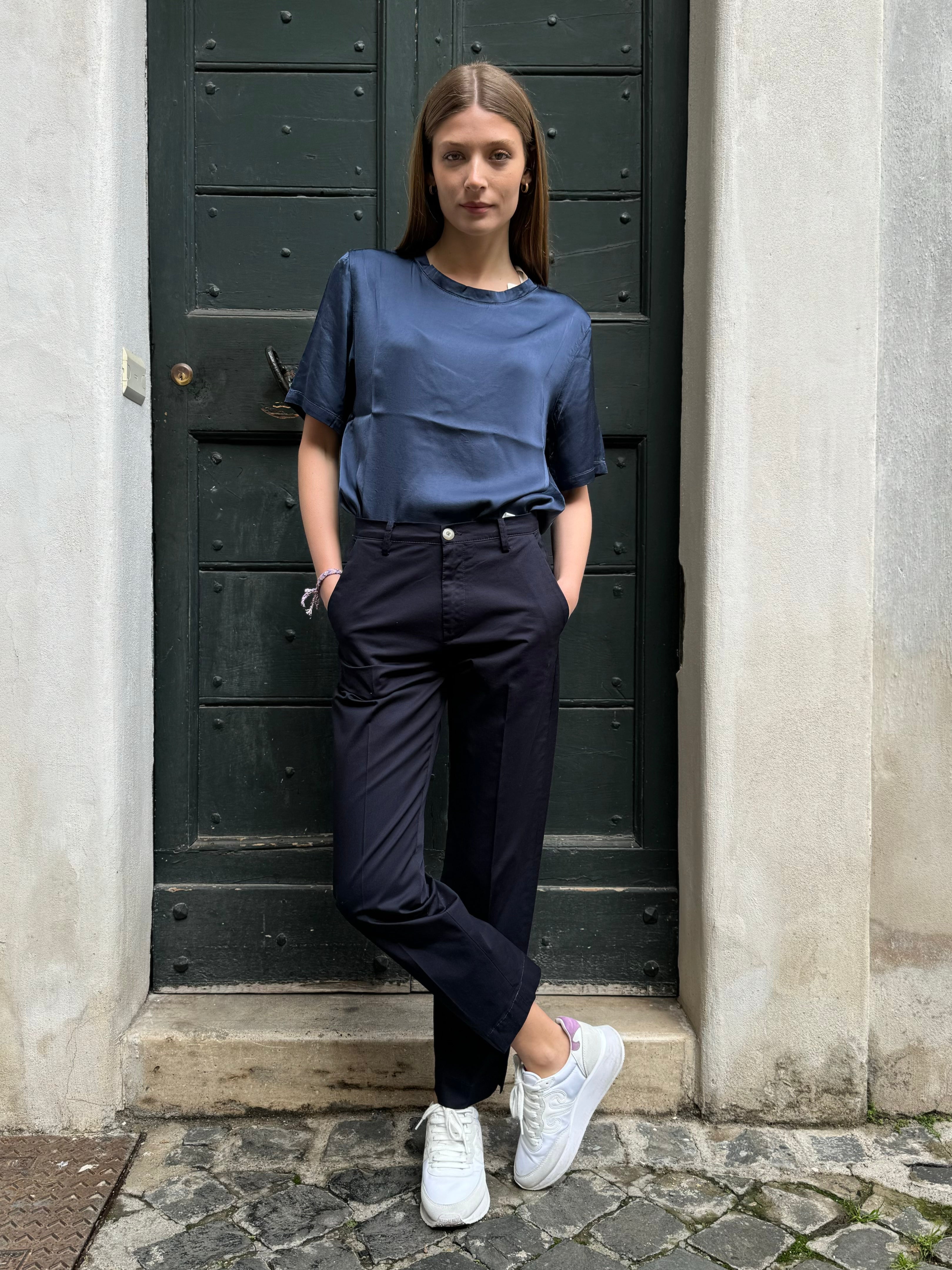 HAPPY 25 - pantalone chino - BLUE